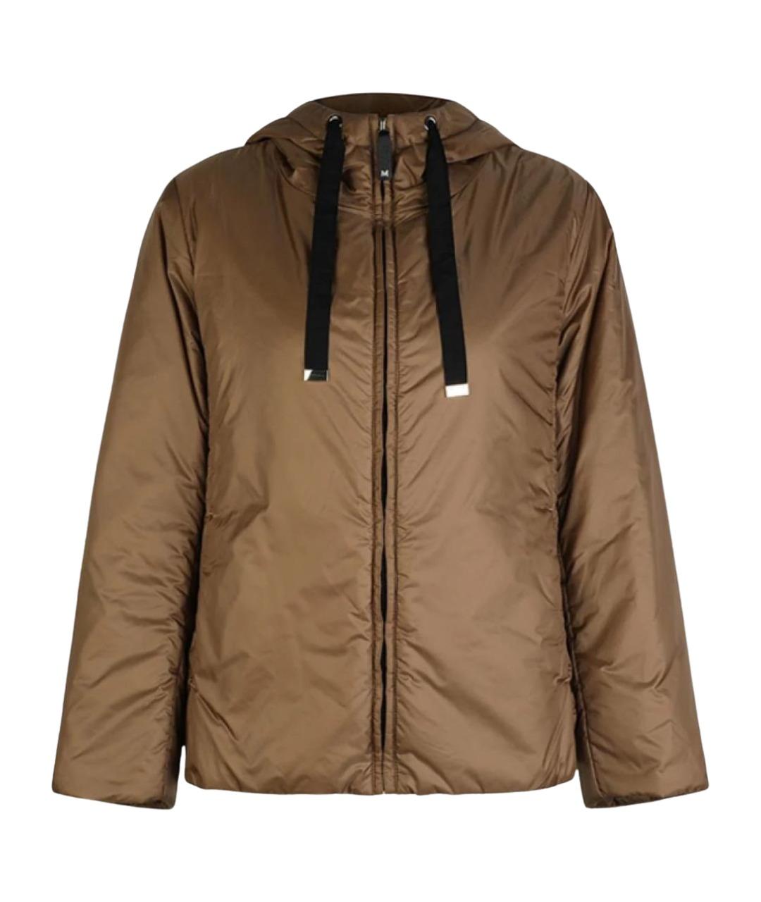 MAX MARA Коричневая полиэстеровая куртка, фото 1