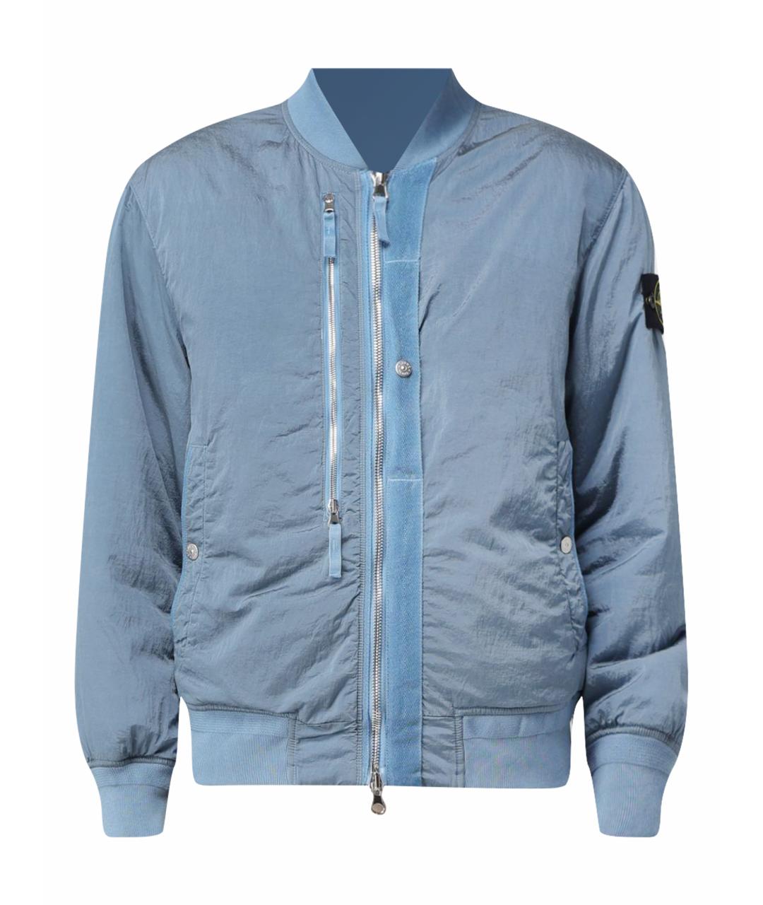 STONE ISLAND Голубая полиамидовая куртка, фото 1