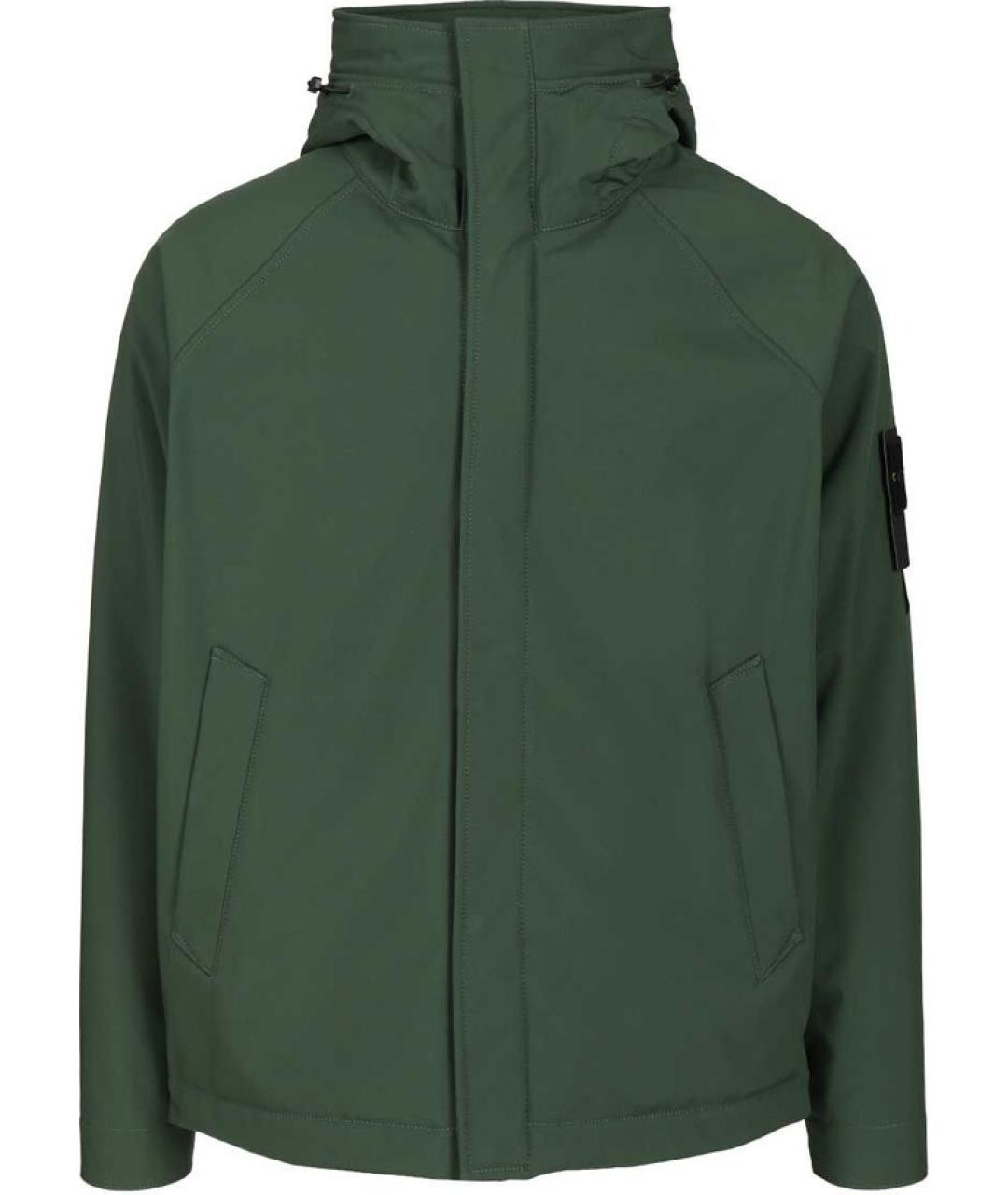 STONE ISLAND Зеленая полиэстеровая куртка, фото 1