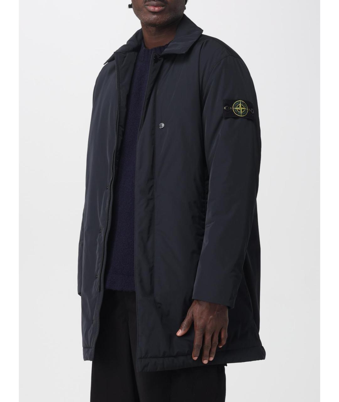 STONE ISLAND Черная синтетическая куртка, фото 4