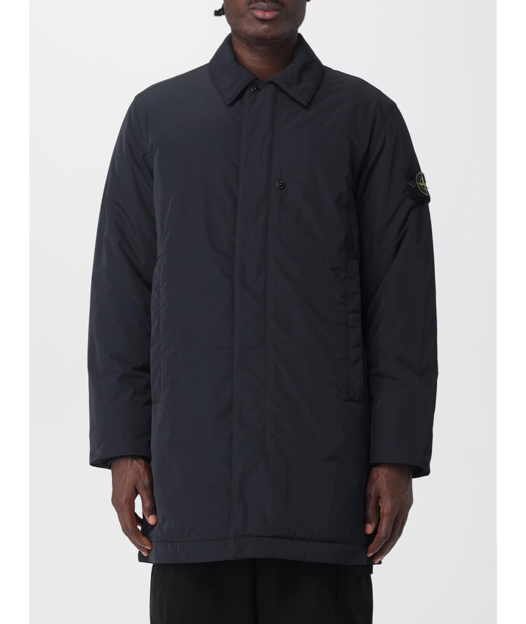 STONE ISLAND Черная синтетическая куртка, фото 6