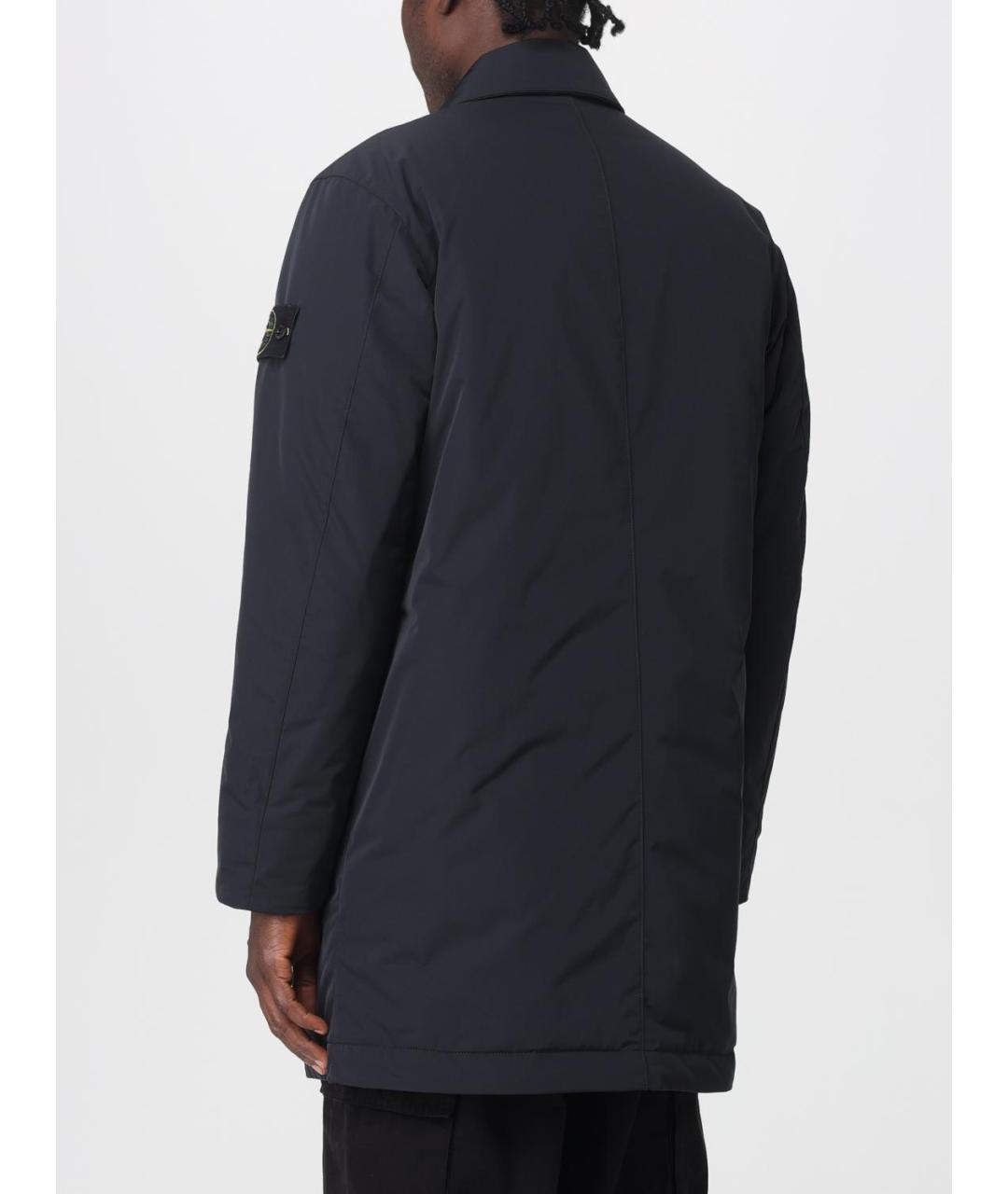 STONE ISLAND Черная синтетическая куртка, фото 3