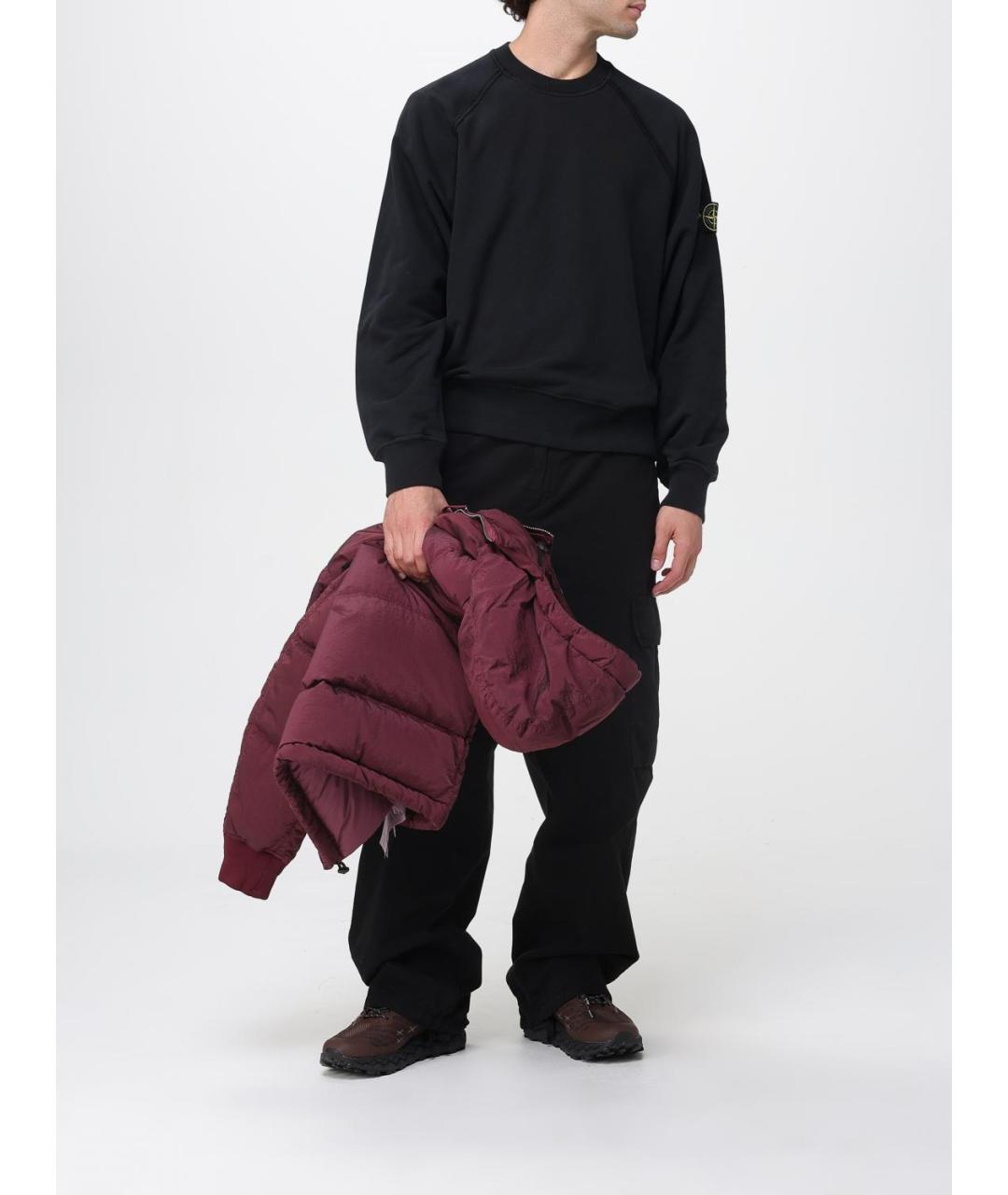 STONE ISLAND Бордовая полиамидовая куртка, фото 3