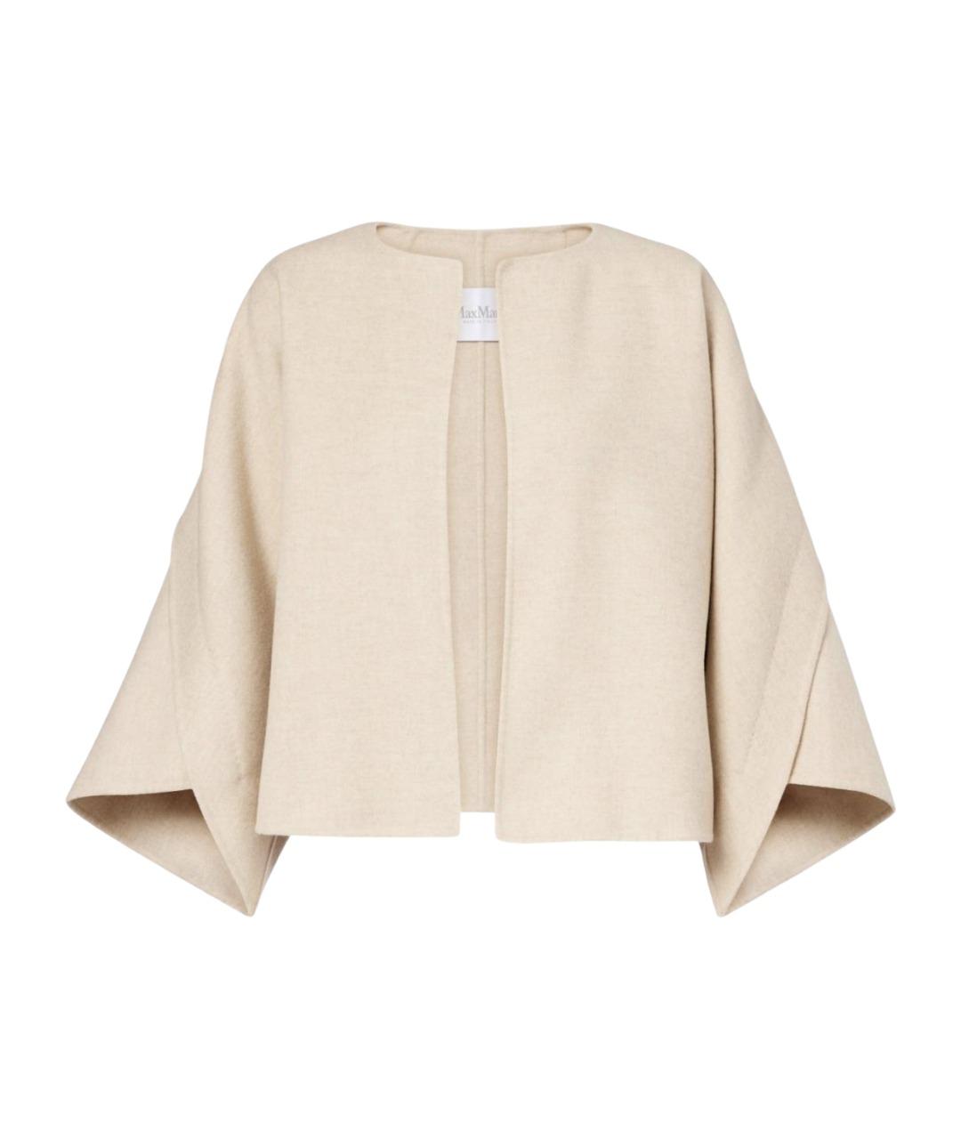 MAX MARA Бежевое шерстяное пальто, фото 1