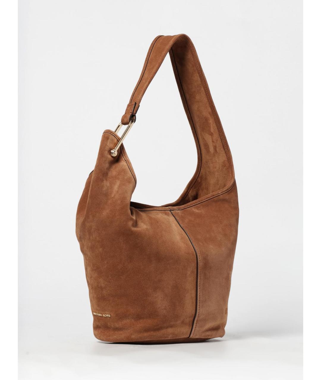 MICHAEL KORS Коричневая замшевая сумка через плечо, фото 2