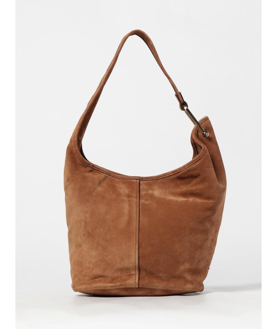 MICHAEL KORS Коричневая замшевая сумка через плечо, фото 4