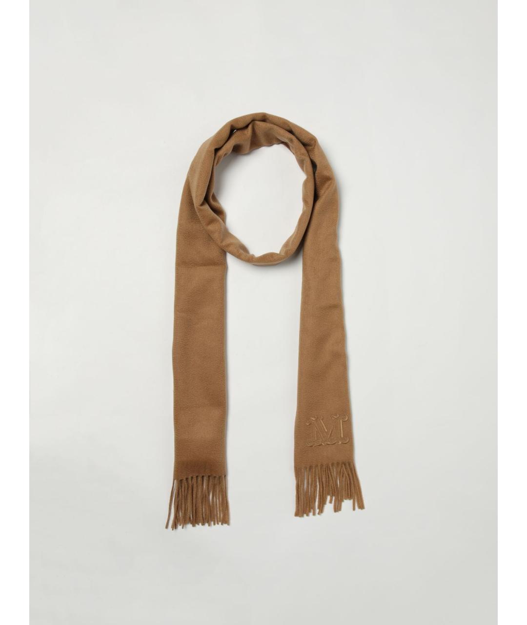 MAX MARA Бежевый кашемировый шарф, фото 2