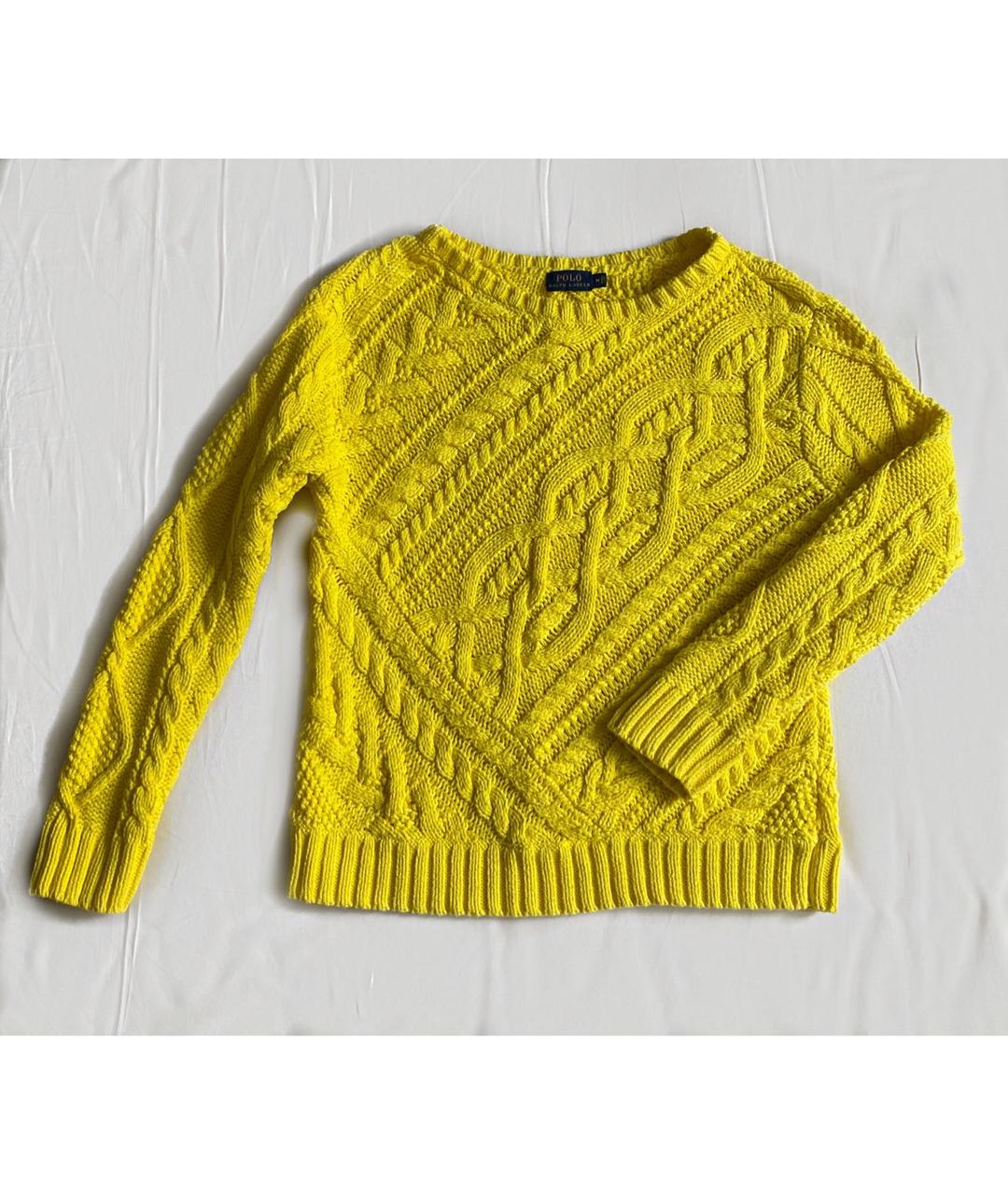POLO RALPH LAUREN Желтый хлопковый джемпер / свитер, фото 6