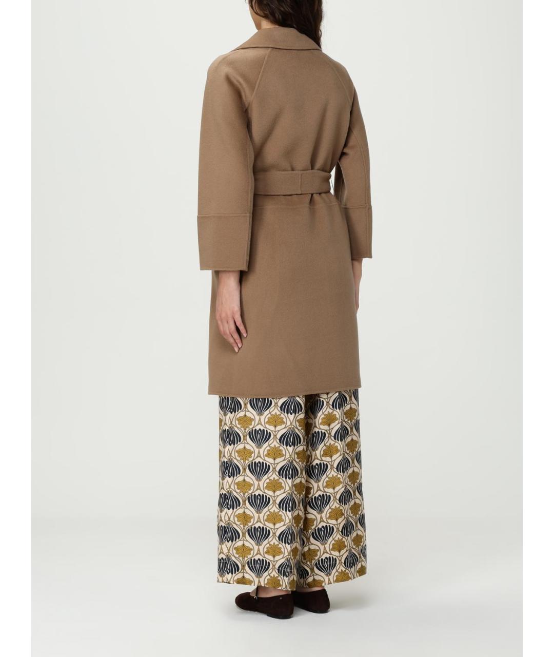 'S MAX MARA Бежевое шерстяное пальто, фото 4