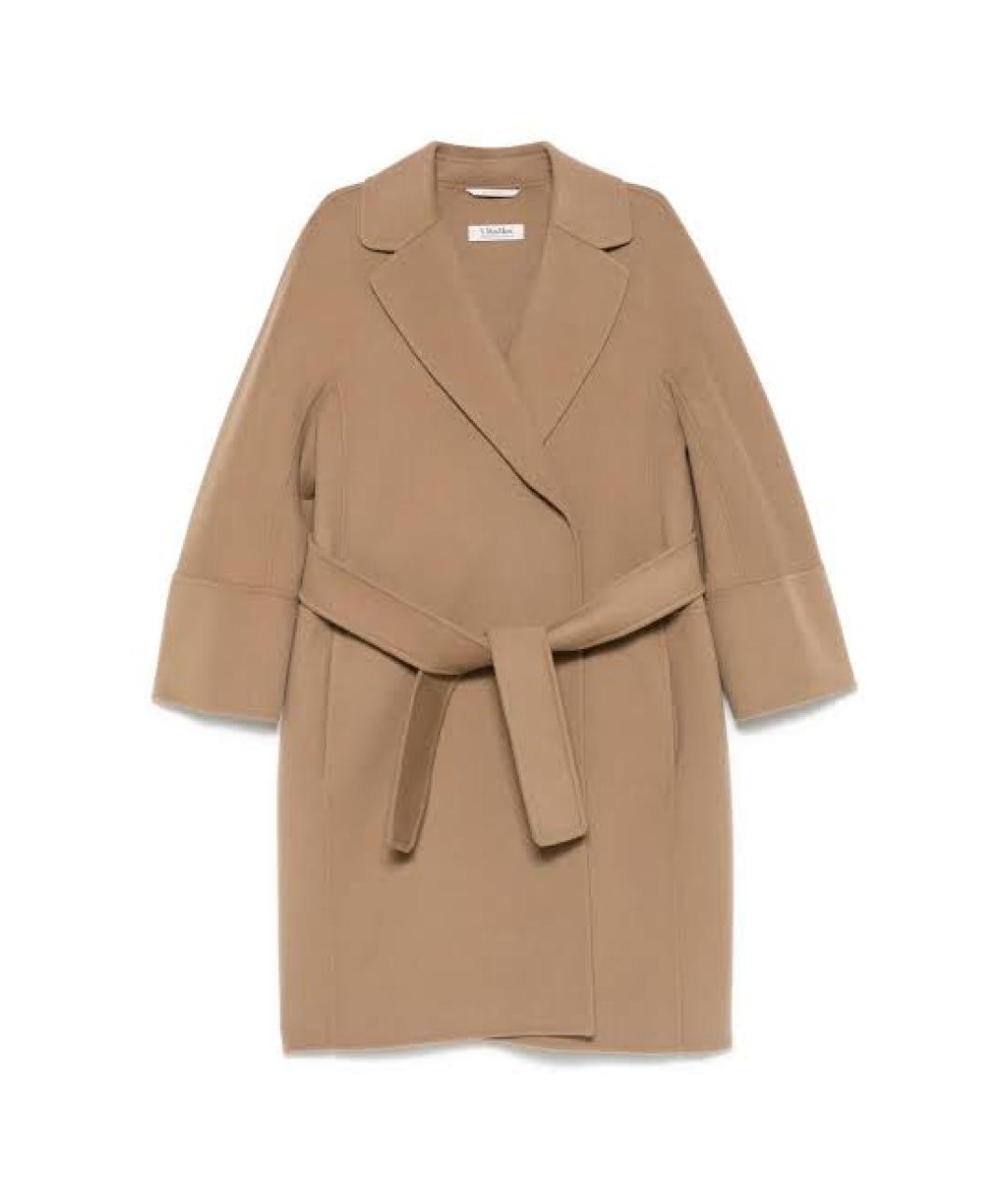 'S MAX MARA Бежевое шерстяное пальто, фото 1