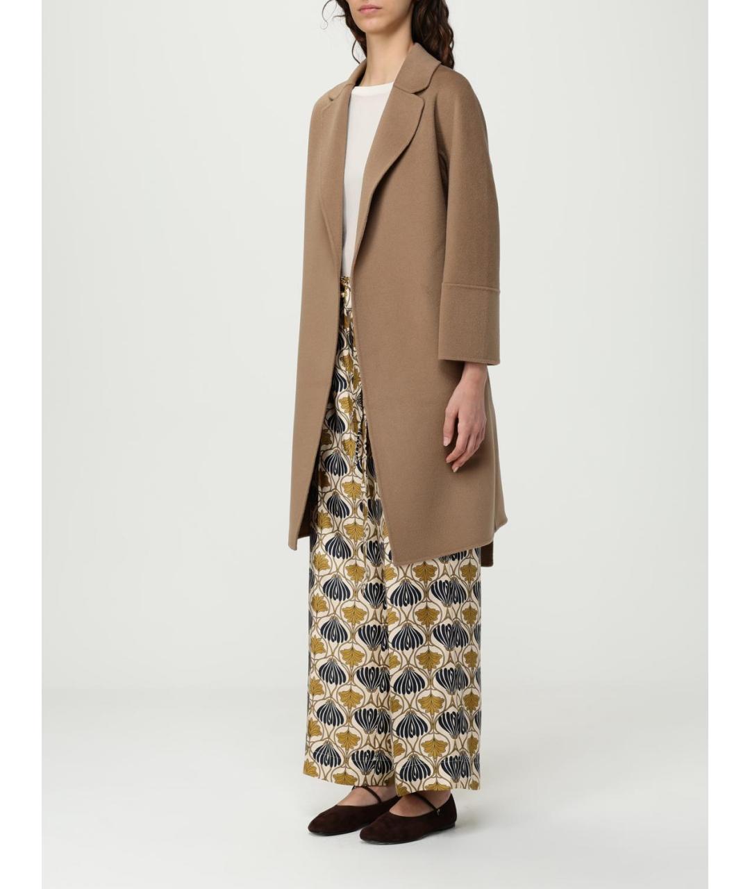'S MAX MARA Бежевое шерстяное пальто, фото 5