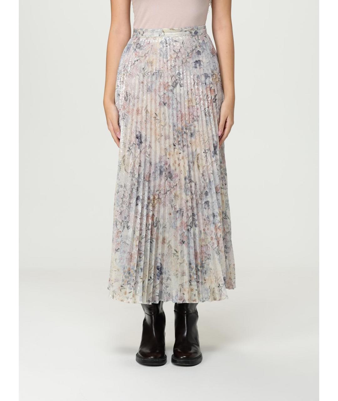 GOLDEN GOOSE DELUXE BRAND Мульти полиэстеровая юбка макси, фото 5