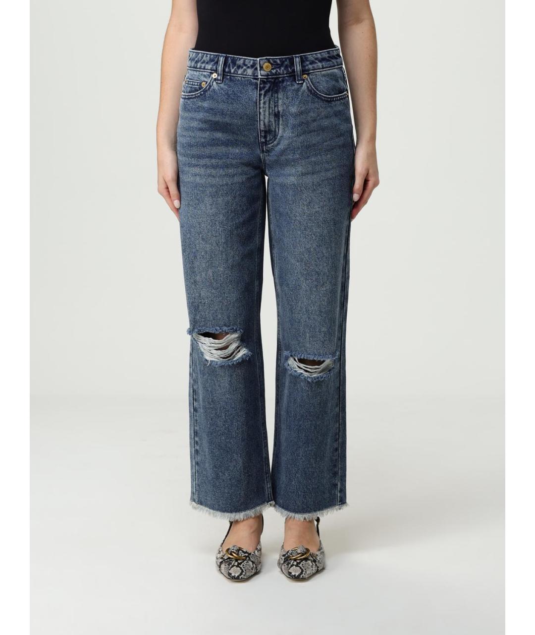 MICHAEL KORS Синие хлопковые прямые джинсы, фото 4