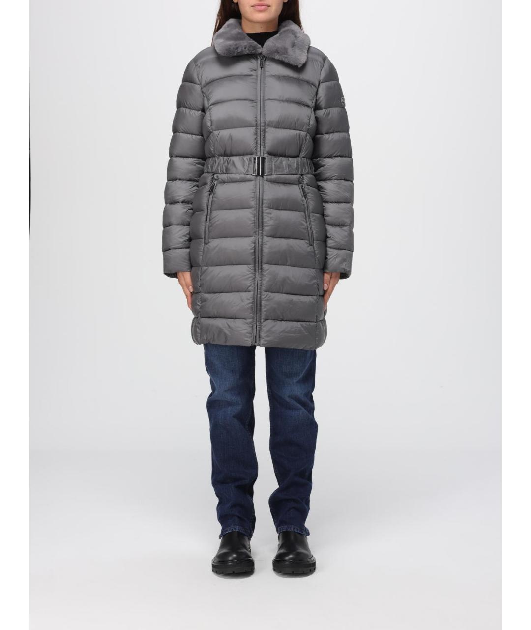 MICHAEL KORS Серый полиамидовый пуховик, фото 2