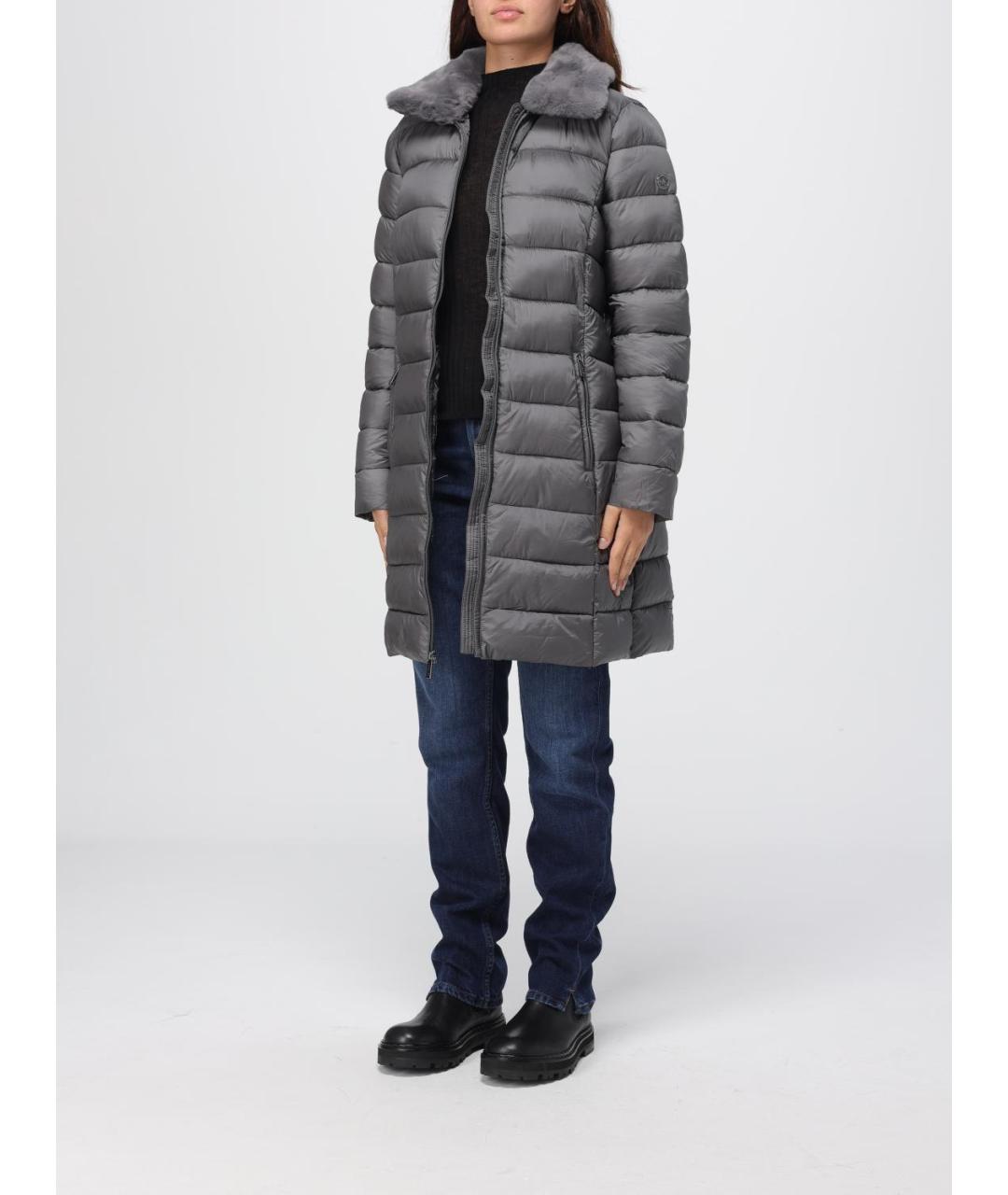 MICHAEL KORS Серый полиамидовый пуховик, фото 4
