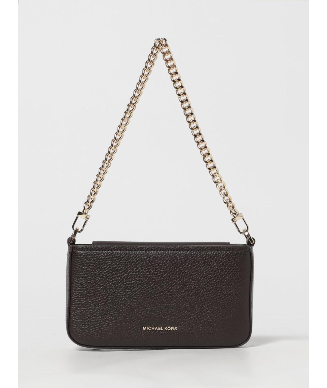 MICHAEL KORS Коричневая кожаная сумка через плечо, фото 4