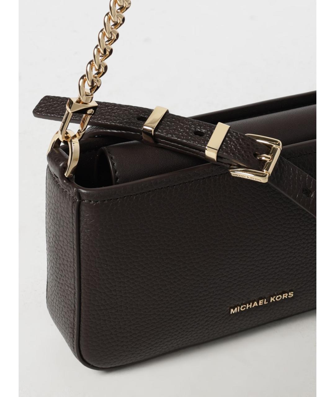 MICHAEL KORS Коричневая кожаная сумка через плечо, фото 3