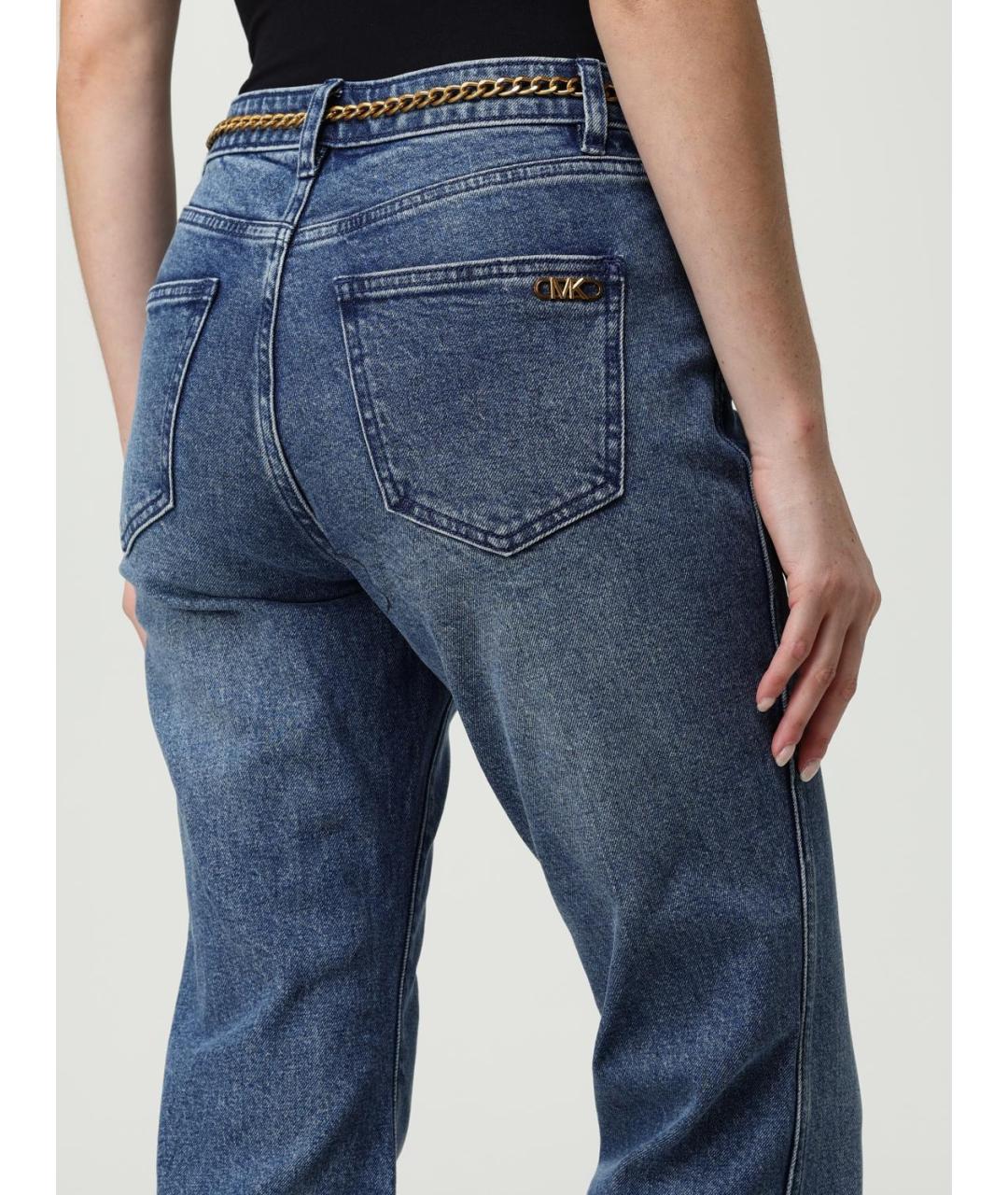 MICHAEL KORS Синие хлопковые джинсы клеш, фото 3