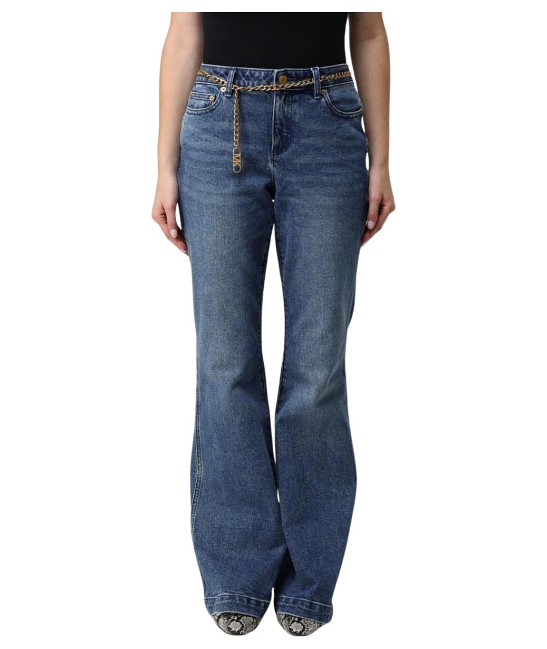 MICHAEL KORS Синие хлопковые джинсы клеш, фото 1