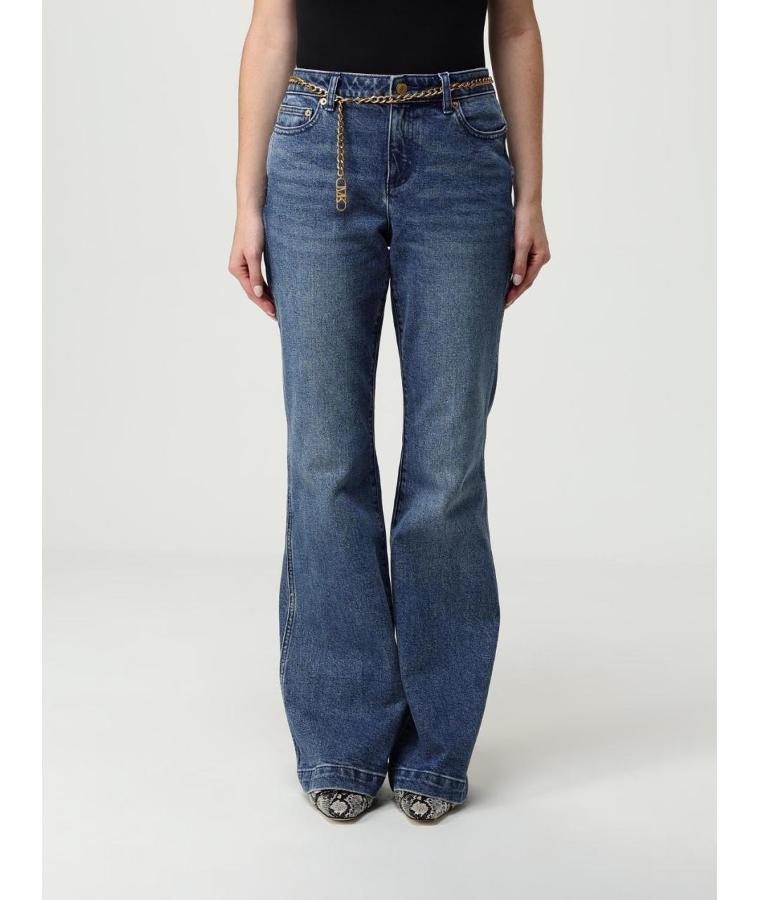 MICHAEL KORS Синие хлопковые джинсы клеш, фото 4