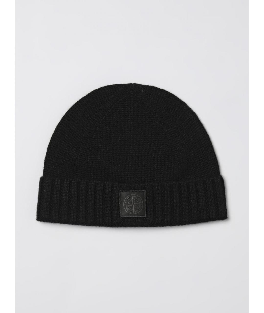 STONE ISLAND Черная кашемировая шапка, фото 3