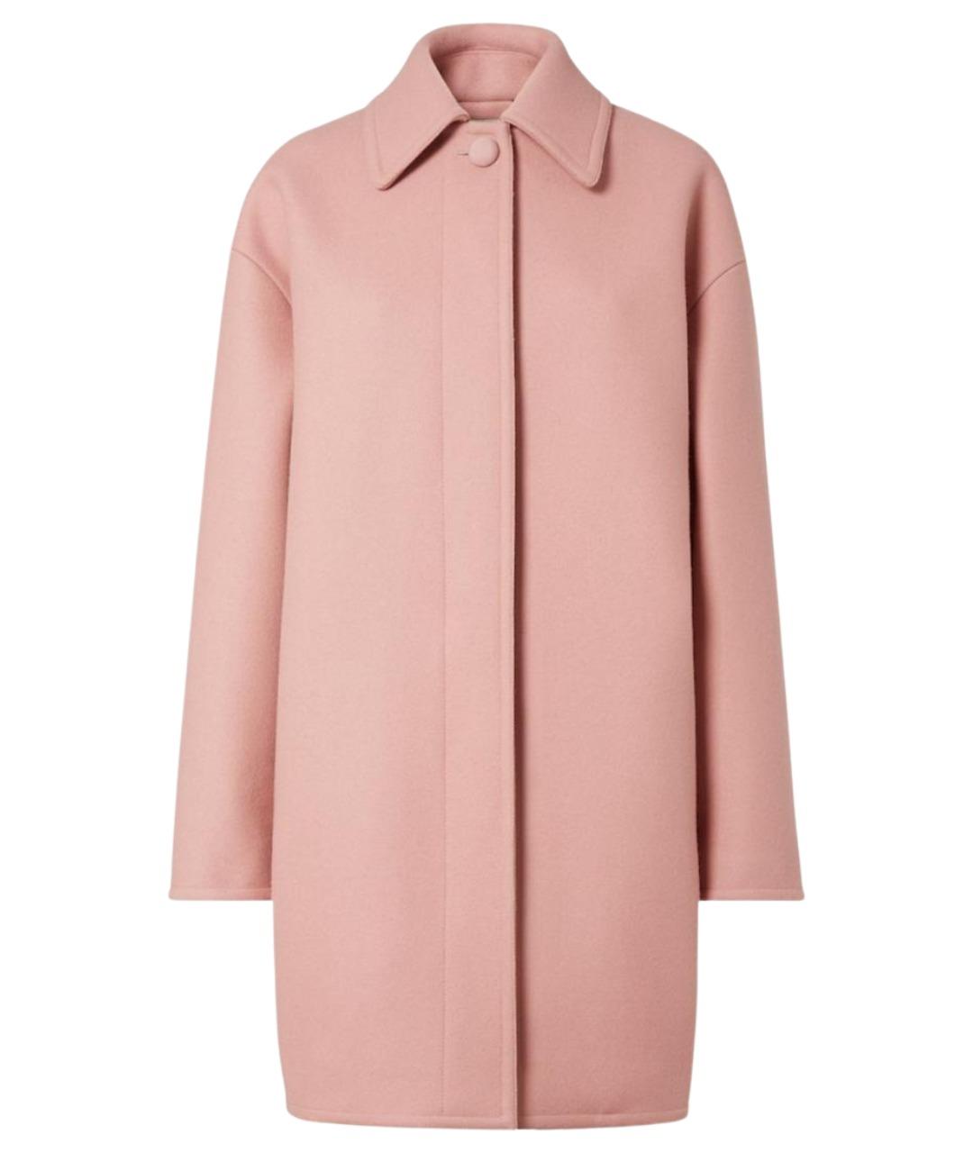 FENDI Розовое шерстяное пальто, фото 1