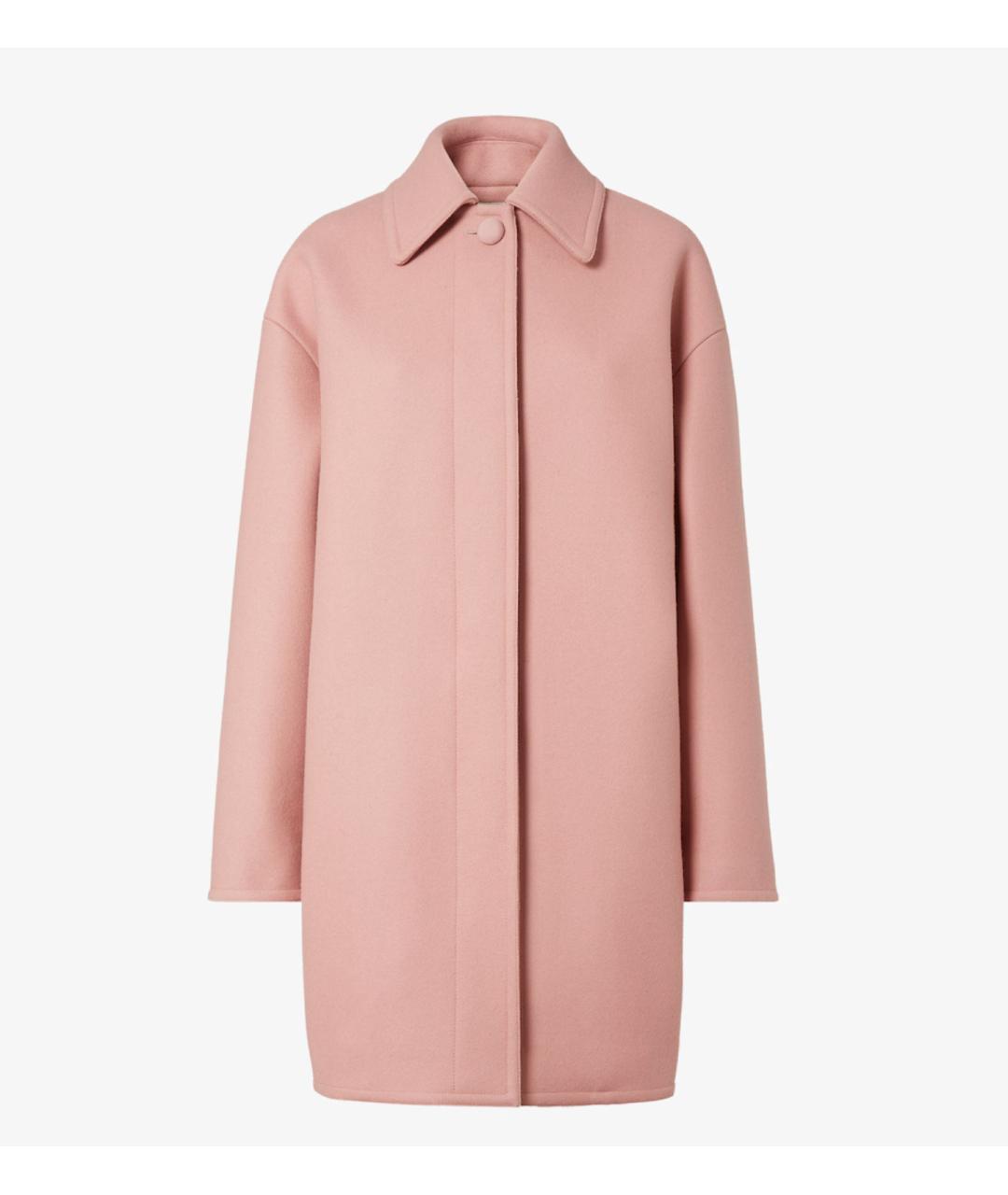 FENDI Розовое шерстяное пальто, фото 7