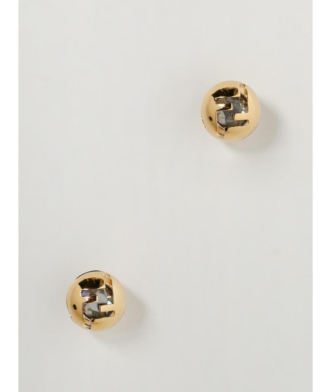 FENDI Золотые металлические серьги, фото 4