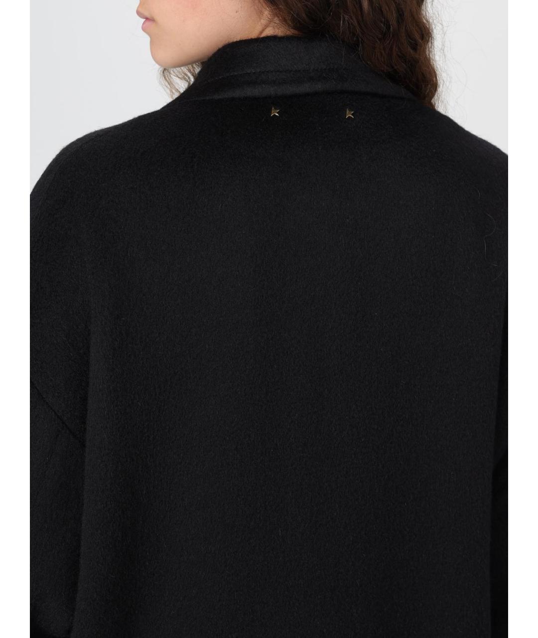 GOLDEN GOOSE DELUXE BRAND Черное шерстяное пальто, фото 6