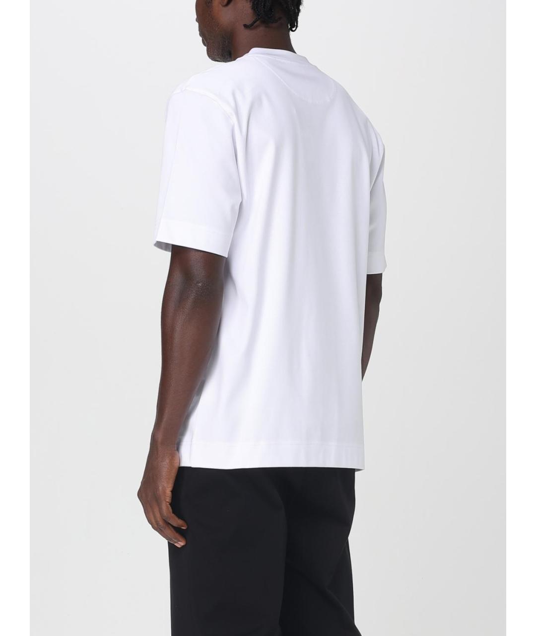 FENDI Белая хлопковая футболка, фото 4