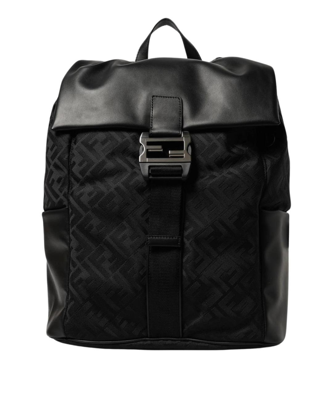 FENDI Черный тканевый рюкзак, фото 1