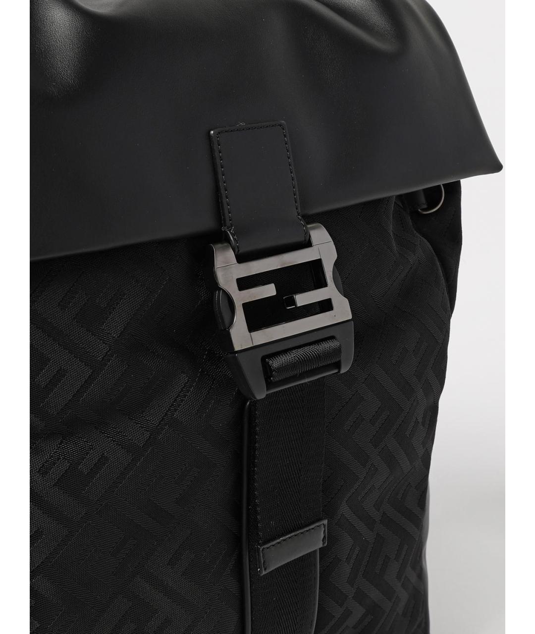 FENDI Черный тканевый рюкзак, фото 4