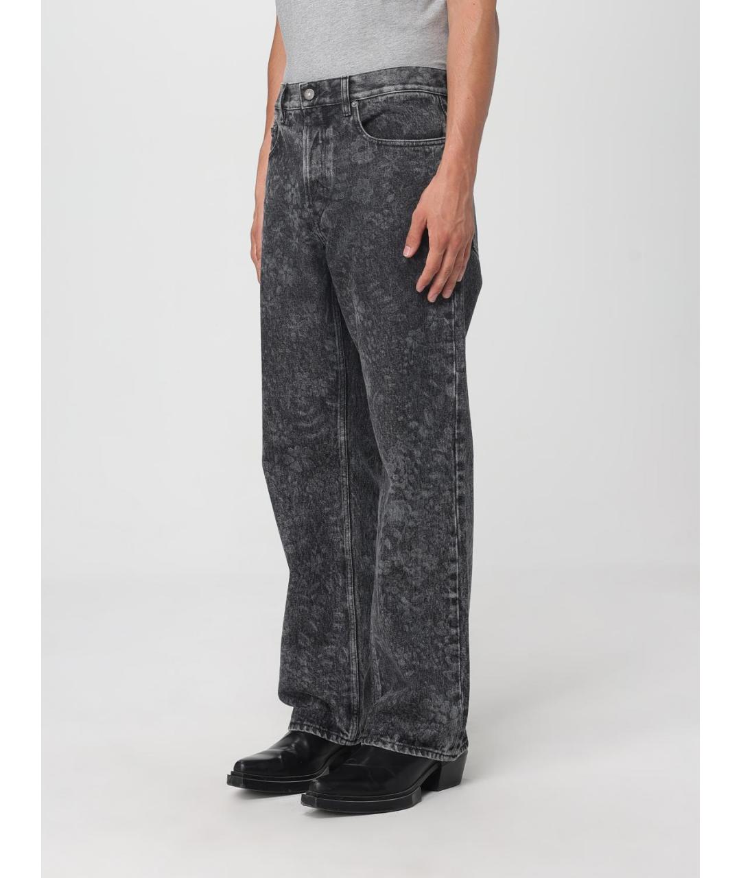 GOLDEN GOOSE DELUXE BRAND Черные хлопковые прямые джинсы, фото 3