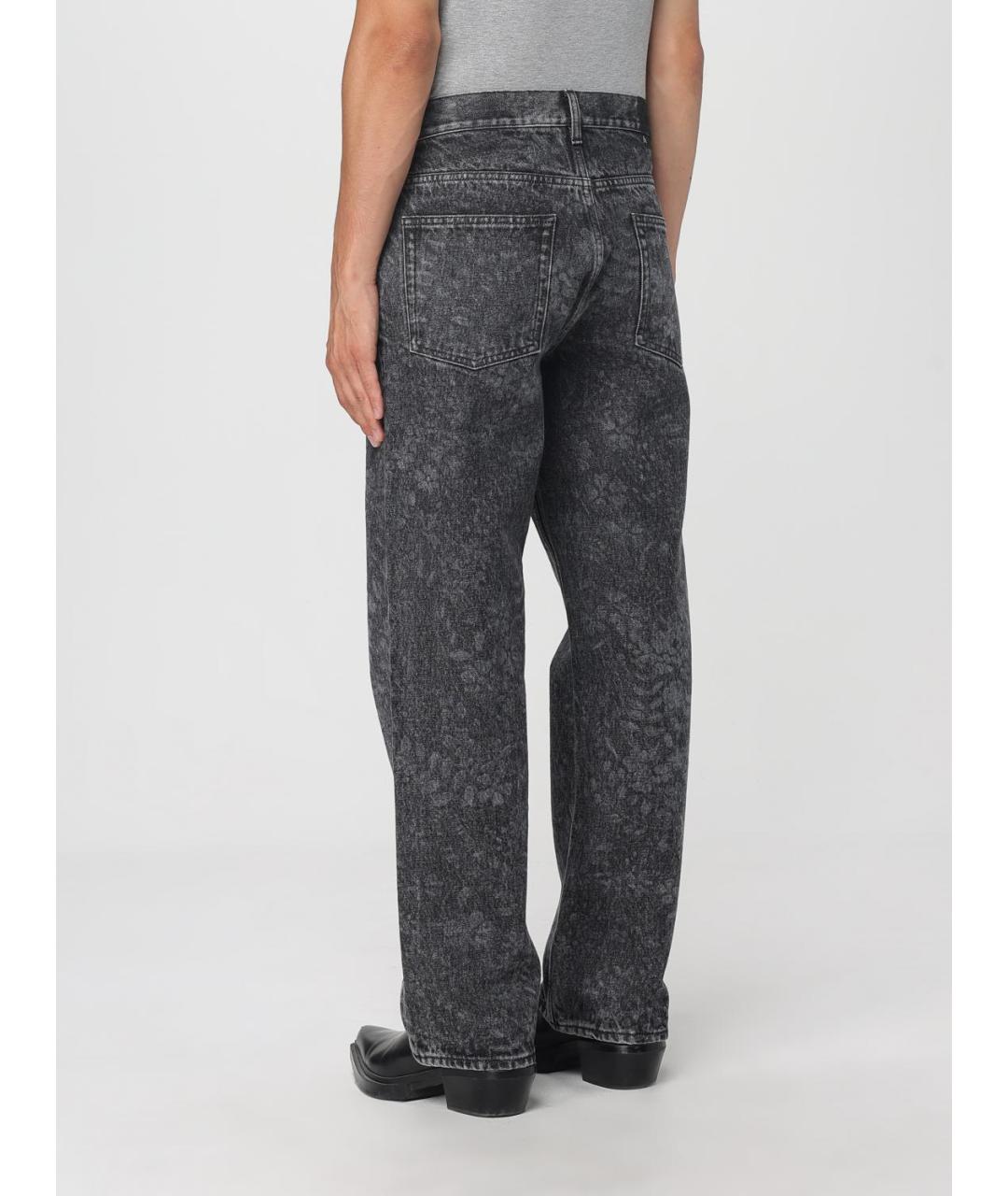 GOLDEN GOOSE DELUXE BRAND Черные хлопковые прямые джинсы, фото 2