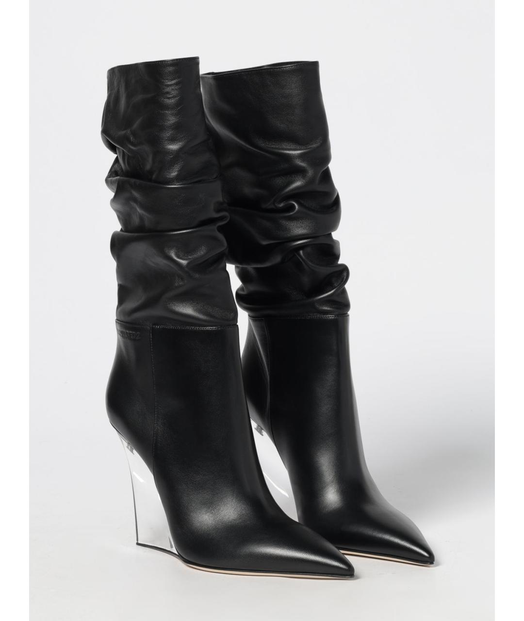 DSQUARED2 Черные кожаные сапоги, фото 2