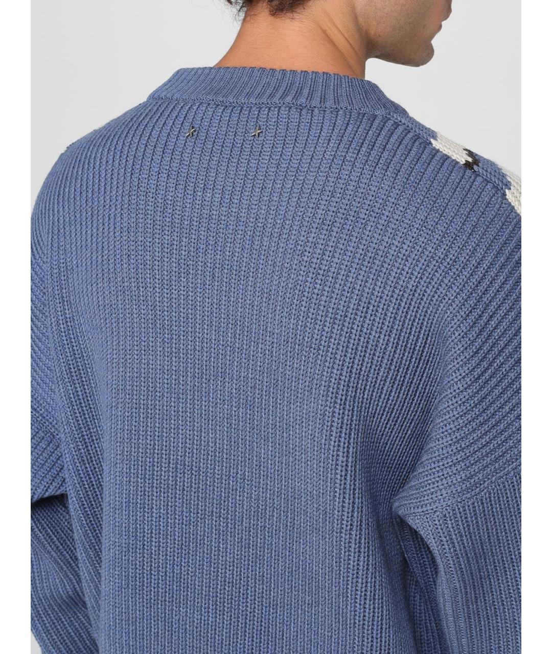 GOLDEN GOOSE DELUXE BRAND Синий шерстяной джемпер / свитер, фото 6