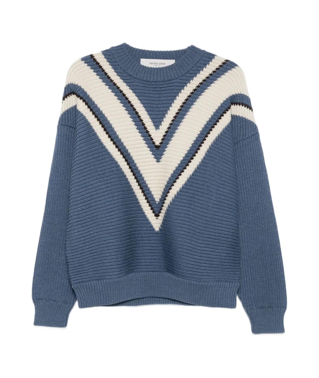 GOLDEN GOOSE DELUXE BRAND Синий шерстяной джемпер / свитер, фото 1