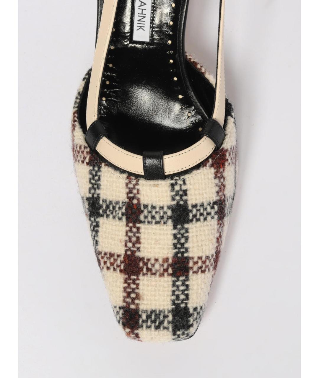 MANOLO BLAHNIK Мульти текстильные туфли, фото 4