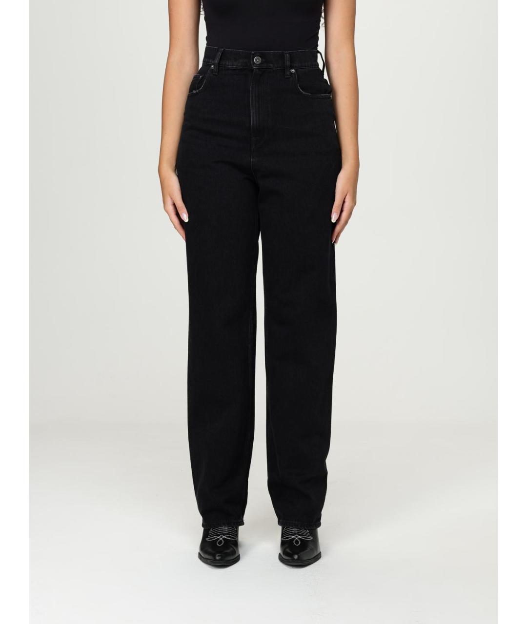 GOLDEN GOOSE DELUXE BRAND Черные хлопковые прямые джинсы, фото 5