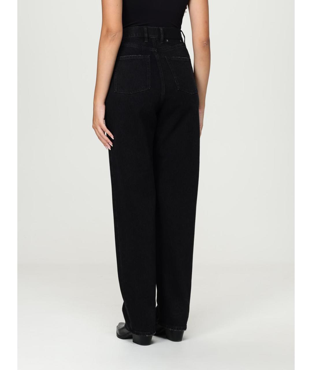 GOLDEN GOOSE DELUXE BRAND Черные хлопковые прямые джинсы, фото 2