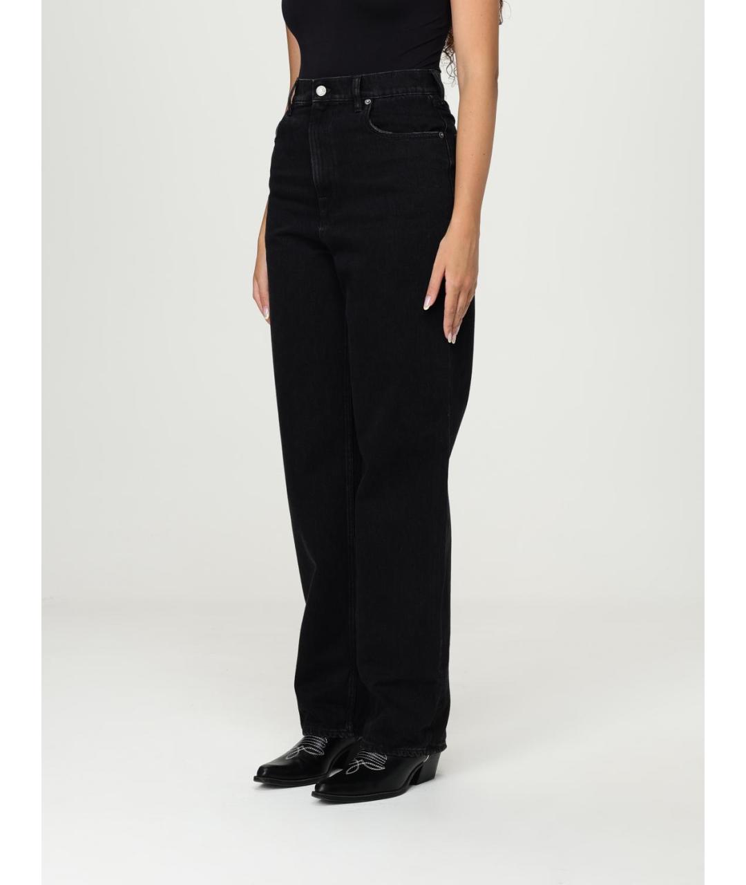 GOLDEN GOOSE DELUXE BRAND Черные хлопковые прямые джинсы, фото 3