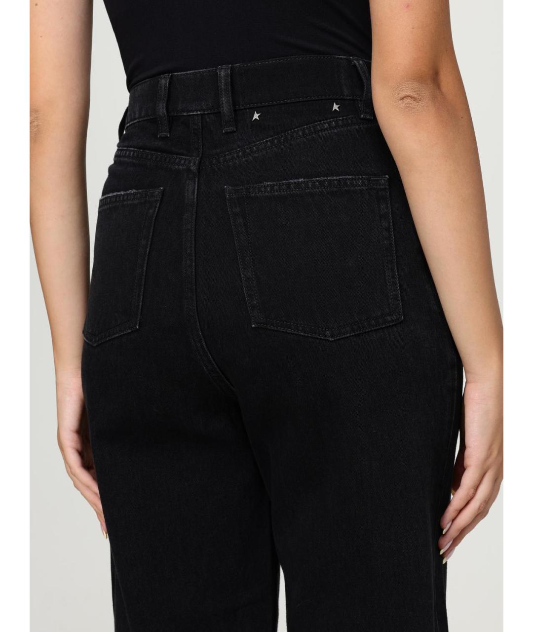 GOLDEN GOOSE DELUXE BRAND Черные хлопковые прямые джинсы, фото 4
