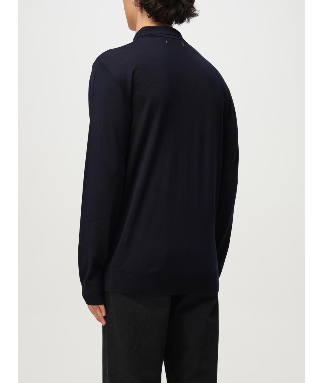GOLDEN GOOSE DELUXE BRAND Синее поло с длинным рукавом, фото 3