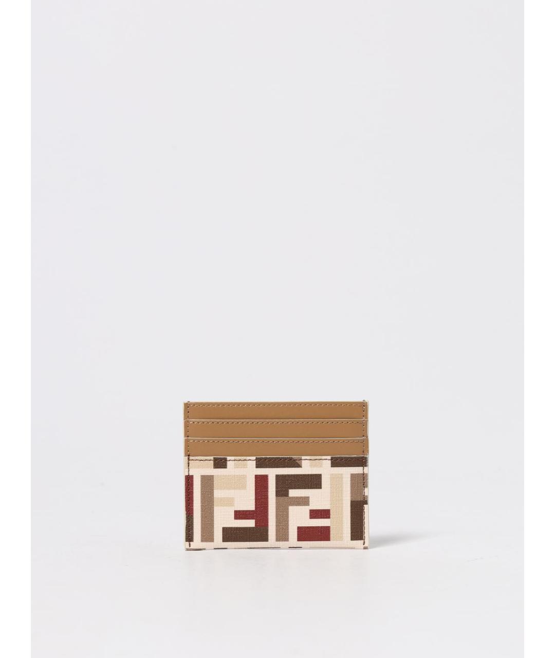 FENDI Бежевый полиуретановый кошелек, фото 3