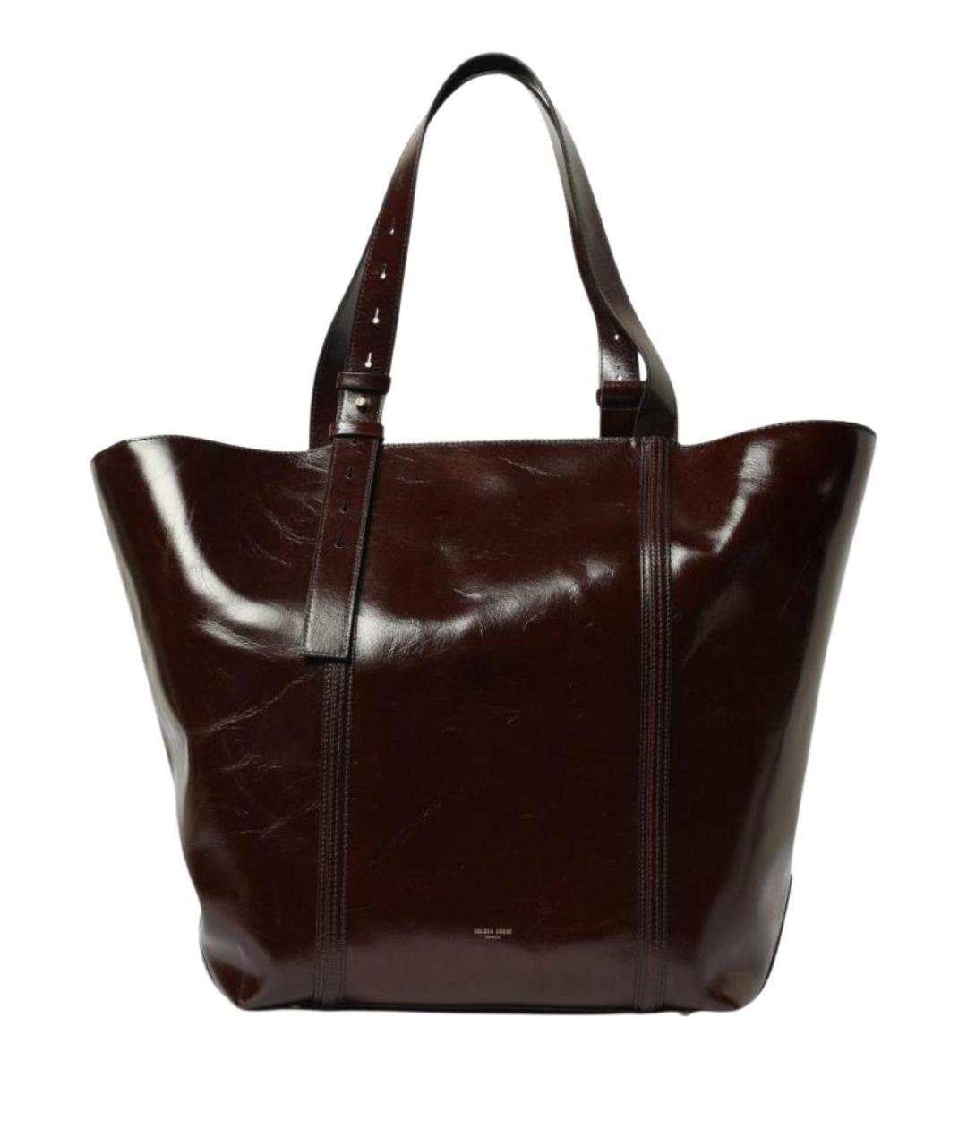 GOLDEN GOOSE DELUXE BRAND Коричневая кожаная сумка тоут, фото 1