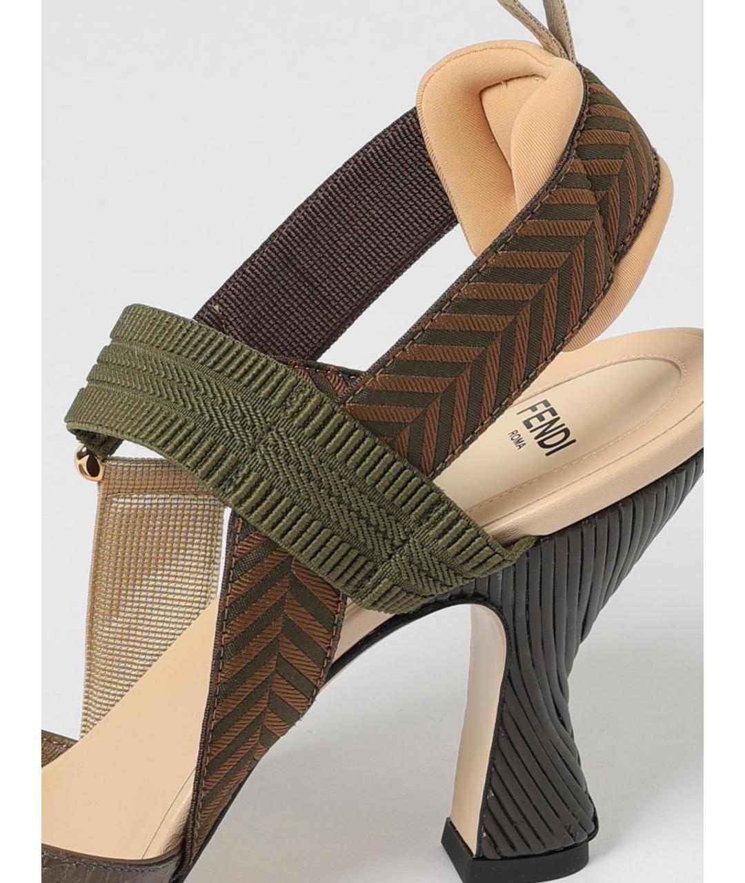 FENDI Мульти кожаные туфли, фото 4