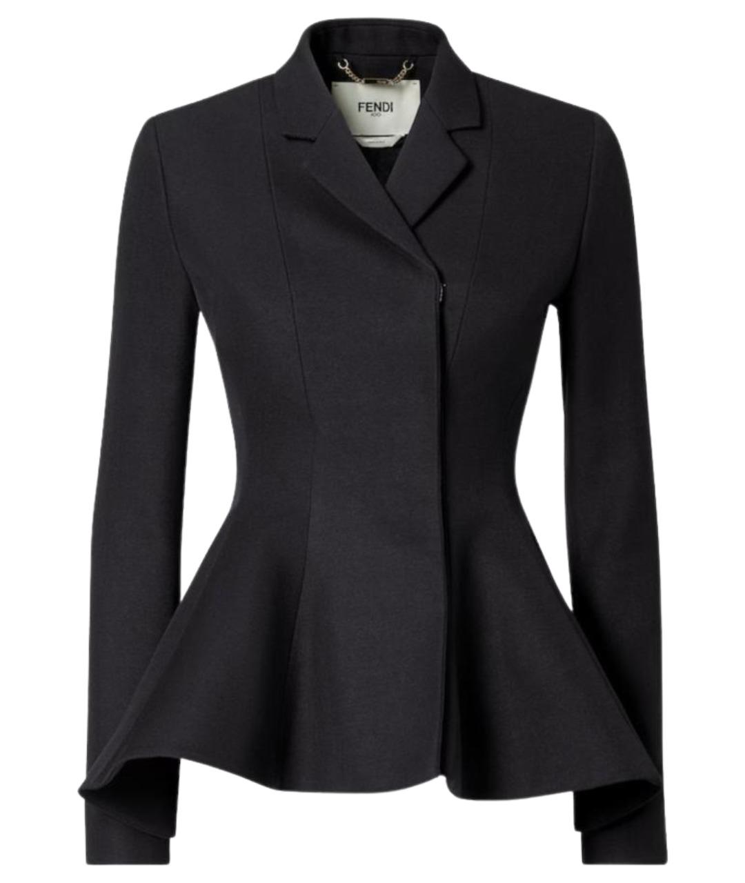 FENDI Черный шерстяной жакет/пиджак, фото 1
