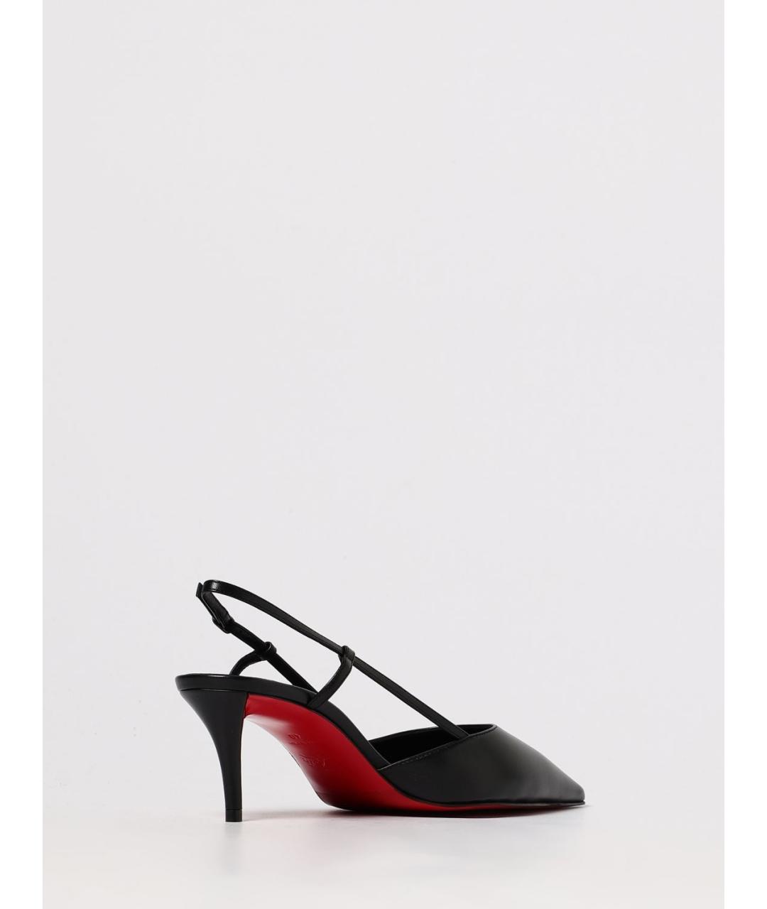 CHRISTIAN LOUBOUTIN Черные кожаные туфли, фото 3
