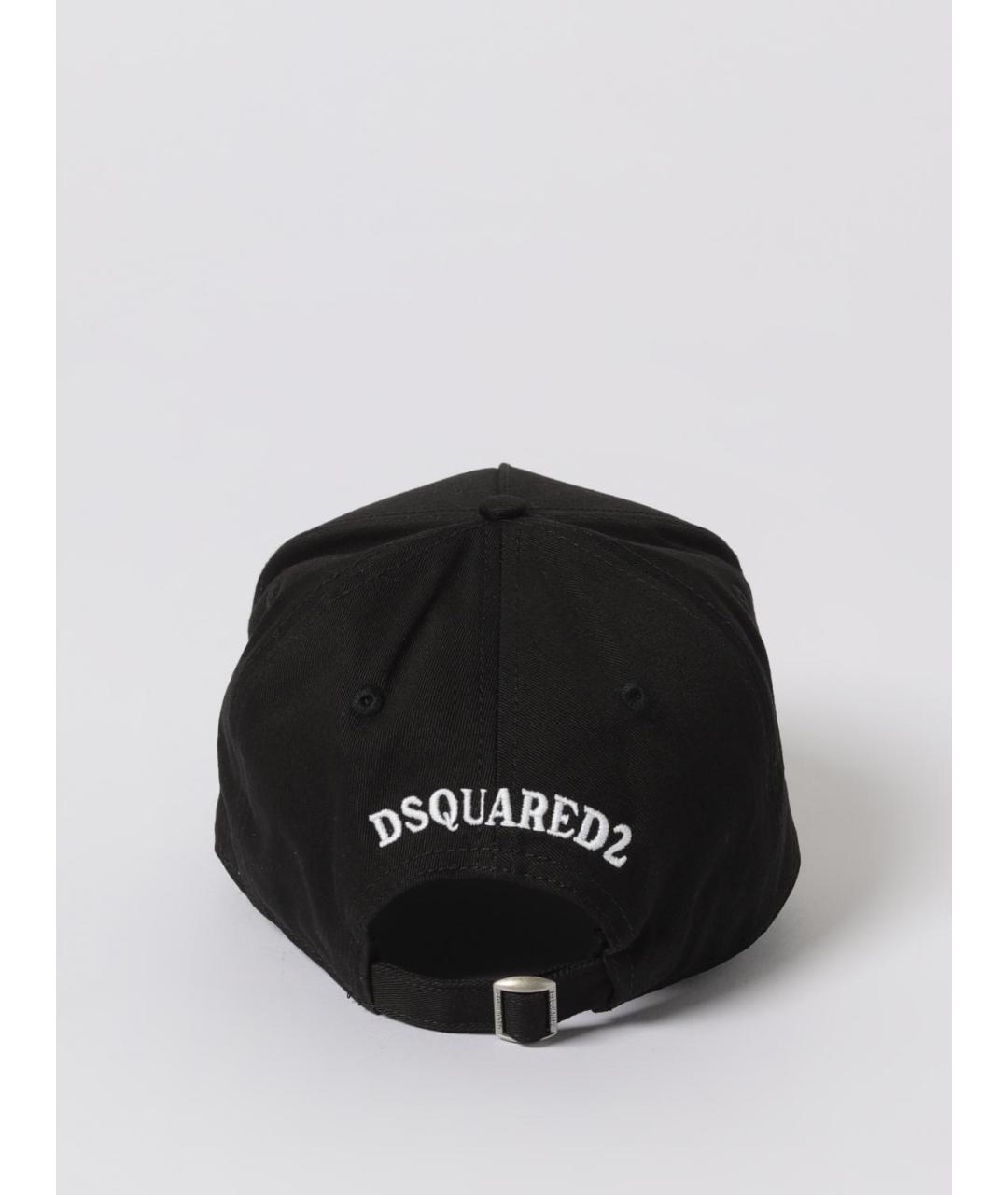 DSQUARED2 Черная хлопковая кепка, фото 3