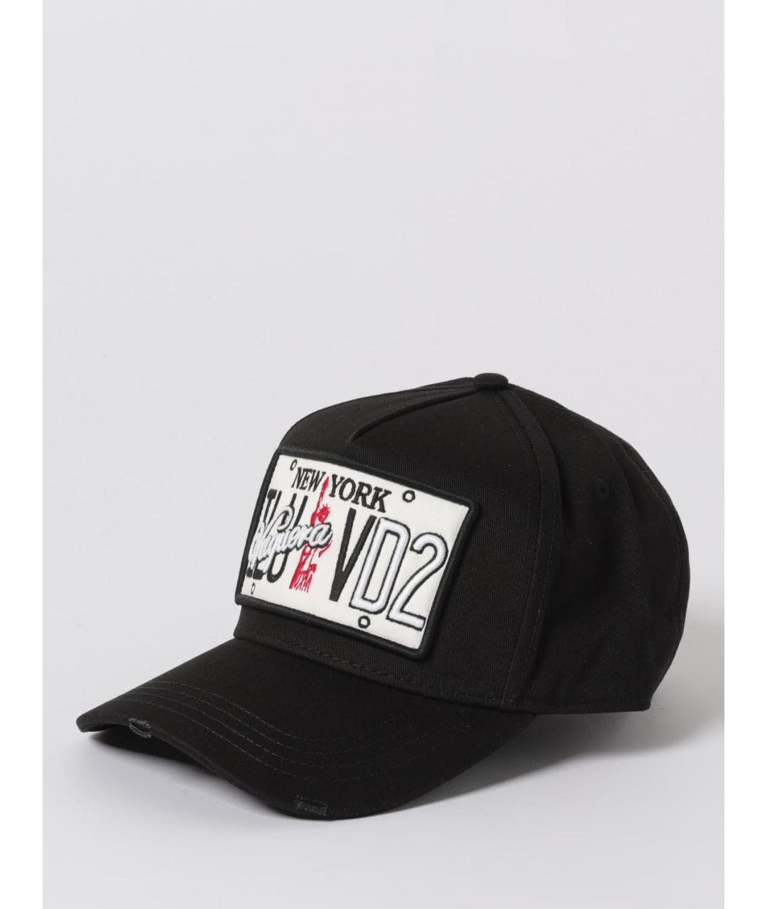 DSQUARED2 Черная хлопковая кепка, фото 4